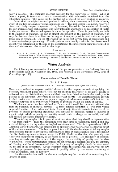 thesis on water analysis