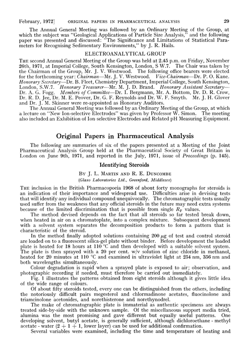 Original papers in pharmaceutical analysis