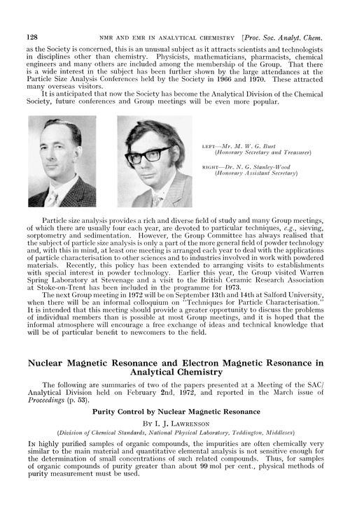 Nuclear magnetic resonance and electron magnetic resonance in Analytical Chemistry