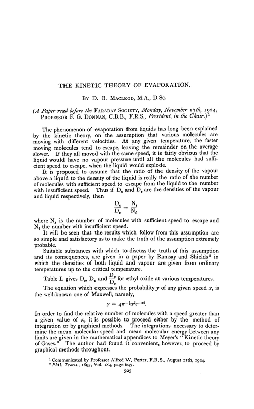The kinetic theory of evaporation