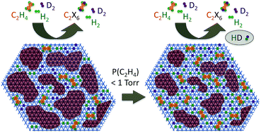 Graphical abstract: Abrupt increase in hydrogen diffusion on transition-metal surfaces during hydrogenation catalysis