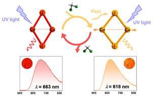 Graphical abstract: Luminescence detection of CH2Cl2 by varying Cu⋯Cu interactions in a flexible porous coordination polymer