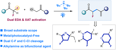 Graphical abstract: Visible-light-induced defluorinative allylation of difluoromethyl ketones using alkylamines as bifunctional agents