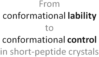 Graphical abstract: From conformational lability to conformational control in short-peptide crystals