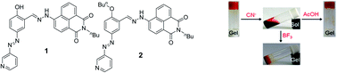 Graphical abstract: A naphthalimide-linked new pyridylazo phenol derivative for selective sensing of cyanide ions (CN−) in sol–gel medium