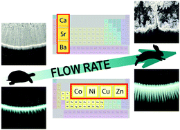 Graphical abstract: The impact of reaction rate on the formation of flow-driven confined precipitate patterns