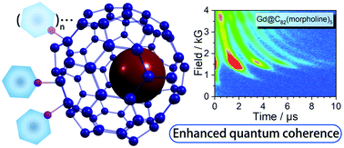 Graphical abstract: Amination of the Gd@C82 endohedral fullerene: tunable substitution effect on quantum coherence behaviors
