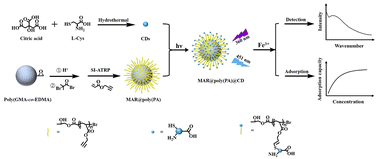 Graphical abstract: Carbon dot-functionalized macroporous adsorption resin for bifunctional ultra-sensitive detection and fast removal of iron(iii) ions