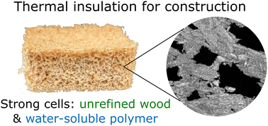 Graphical abstract: Insulative wood materials templated by wet foams