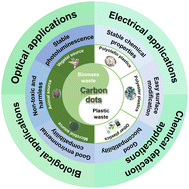 Graphical abstract: Functional carbon dots derived from biomass and plastic wastes