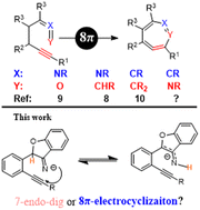 Graphical abstract: Anionic aza 8π-electrocyclization as an unprecedented pathway versus 7-endo-dig: DFT study on the mechanism of base-catalyzed benzofuroazepine synthesis via cyclization of (2-alkynylbenzyl)oxy nitriles