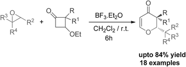 Graphical abstract: Synthesis of 2,3-dihydro-4-pyranones from epoxides via intermolecular [4+2] cycloaddition reaction