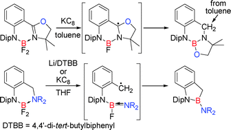 Graphical abstract: Reduction of base-stabilized difluoroboranes to induce rearrangement reactions