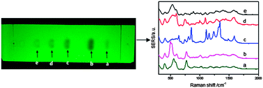 Graphical abstract: Separation, identification and fast determination of organophosphate pesticide methidathion in tea leaves by thin layer chromatography–surface-enhanced Raman scattering