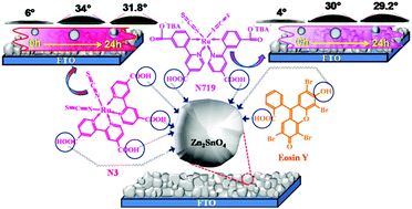 Graphical abstract: Enhanced stability of Zn2SnO4 with N719, N3 and eosin Y dye molecules for DSSC application