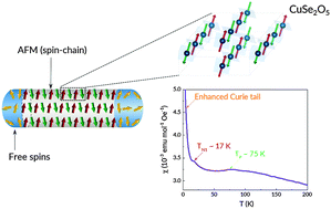 Graphical abstract: Structural and magnetic investigations on a wet chemically synthesized nanoscale S = 1/2 spin chain compound – CuSe2O5