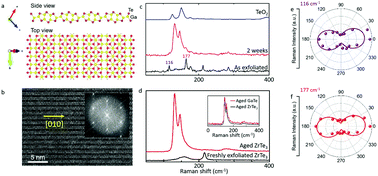 Graphical abstract: Environmental stability of 2D anisotropic tellurium containing nanomaterials: anisotropic to isotropic transition