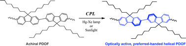 Graphical abstract: Molecular chirality induction to an achiral π-conjugated polymer by circularly polarized light