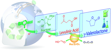 Graphical abstract: Production of γ-valerolactone from biomass-derived compounds using formic acid as a hydrogen source over supported metal catalysts in water solvent