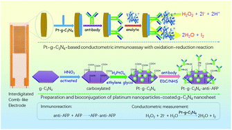 Graphical abstract: Facile and feasible conductometric immunoanalytical assay for alpha-fetoprotein using platinum-functionalized graphitic carbon nitride nanosheets