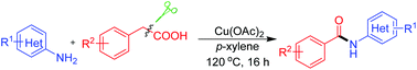 Graphical abstract: Copper(ii)-mediated, carbon degradation-based amidation of phenylacetic acids toward N-substituted benzamides
