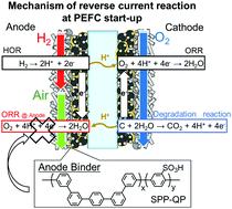 Graphical abstract: An aromatic ionomer in the anode catalyst layer improves the start-up durability of polymer electrolyte fuel cells