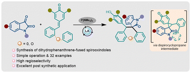 Graphical abstract: A diastereoselective strategy for dihydrophenanthrene-fused spirooxindoles via [1,2]-phospha-Brook rearrangement
