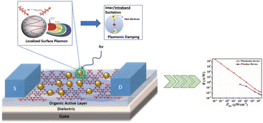 Graphical abstract: Plasmon-enhanced organic field effect transistors