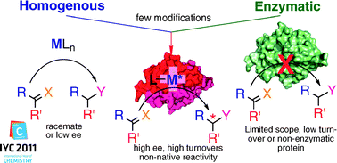 Graphical abstract: Merging the best of two worlds: artificial metalloenzymes for enantioselective catalysis