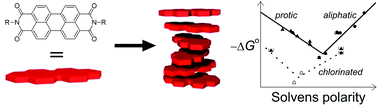 Graphical abstract: Solvent and substituent effects on aggregation constants of perylene bisimide π-stacks – a linear free energy relationship analysis