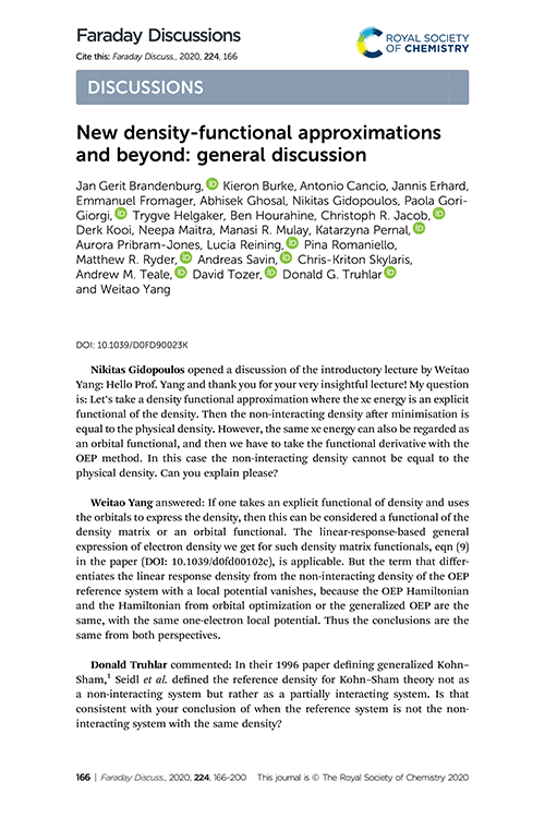 New density-functional approximations and beyond: general discussion