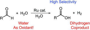 Graphical abstract: (Hexamethylbenzene)Ru catalysts for the Aldehyde-Water Shift reaction