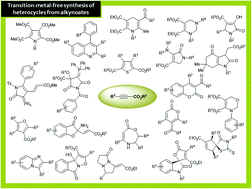 Graphical abstract: New frontiers in the transition-metal-free synthesis of heterocycles from alkynoates: an overview and current status