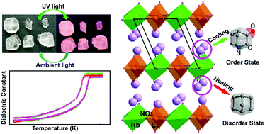 Graphical abstract: A layered hybrid rare-earth double-perovskite-type molecule-based compound with electrical and optical response properties