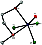 Graphical abstract: Synthesis, properties and structural features of molybdenum(v) oxide trichloride complexes with neutral chalcogenoether ligands