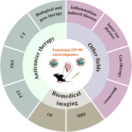 Graphical abstract: Research advances and applications of ZIF-90 metal–organic framework nanoparticles in the biomedical field