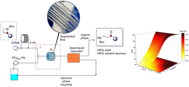 Graphical abstract: Sustainable continuous flow synthesis of β-aminocarbonyls via acid-catalyzed hydration of N-Boc-2-azetines