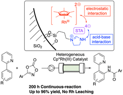 Graphical abstract: Continuous-flow directed C–H amidation reactions using immobilized Cp*Rh(iii) catalysts
