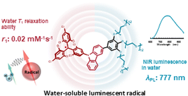 Graphical abstract: A water-soluble luminescent tris(2,4,6-trichlorophenyl)methyl radical-carbazole dyad