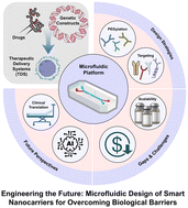 Graphical abstract: Microfluidic-based nanocarriers for overcoming biological barriers in therapeutic delivery systems