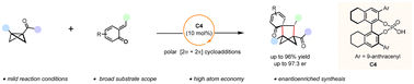 Graphical abstract: Enantioselective polar [2σ + 2π] cycloadditions of bicyclo[1.1.0]butanes and ortho-quinone methides enabled by chiral phosphoric acid catalysis