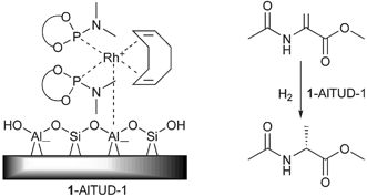 Graphical abstract: Efficient immobilisation of Rh-MonoPhos on the aluminosilicate AlTUD-1