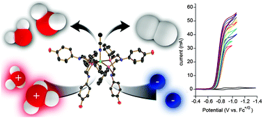 Graphical abstract: Production of H2 at fast rates using a nickel electrocatalyst in water–acetonitrile solutions