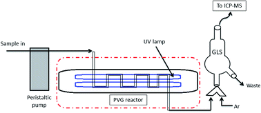 Graphical abstract: UV photochemical vapor generation of noble metals (Au, Ir, Pd, Pt and Rh): a feasibility study using inductively coupled plasma mass spectrometry and seawater as a test matrix