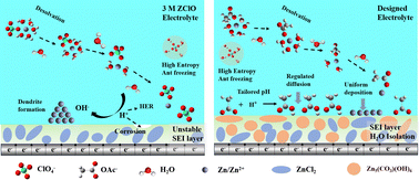 Graphical abstract: Regulating interfacial reactions through electrolyte chemistry enables an anion-rich interphase for wide-temperature zinc metal batteries