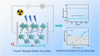 Graphical abstract: Stable self-powered X-ray detection with a low detection limit using a green halide hybrid perovskite ferroelectric crystal