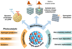 Graphical abstract: Single-atom alloys for photocatalytic applications: material innovation and light-driven reactivity