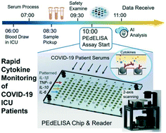 Graphical abstract: A digital protein microarray for COVID-19 cytokine storm monitoring