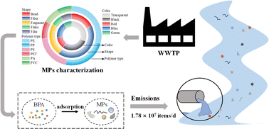 Graphical abstract: Microplastics are effective carriers of bisphenol A and facilitate its escape from wastewater treatment systems