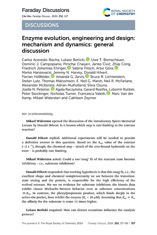 Enzyme evolution, engineering and design: mechanism and dynamics: general discussion